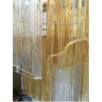 Striking transparent and amber"TRONCHI" Murano Glass gold Chandelier - Image 9