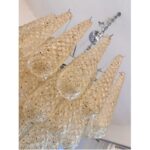 Venetian Amber “Conchiglie” Murano Glass Chrome Chandelier - Image 4