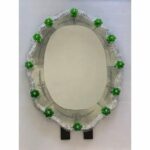 Venetian Murano Glass Oval Floral Wall Mirror – Hand-Carved Italian Art - Image 2