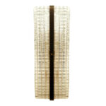 Contemporary "Diamanted" Rectangular Murano Glass Brunish Wall Sconce