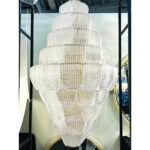 Contemporary Imperial Diamanted Trasparent “Petals” Murano Glass Chandelier by Simoeng - Image 2