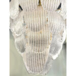 Contemporary Imperial Diamanted Trasparent “Petals” Murano Glass Chandelier by Simoeng - Image 5