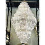 Contemporary Imperial Diamanted Trasparent “Petals” Murano Glass Chandelier by Simoeng - Image 7