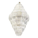 Contemporary Imperial Diamanted Trasparent “Petals” Murano Glass Chandelier by Simoeng
