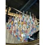 Huge Scenographic Multicolor "Drops" Murano Glass Chandelier by Simoeng - Image 6