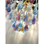 Huge Scenographic Multicolor "Drops" Murano Glass Chandelier by Simoeng - Image 7
