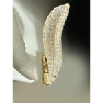 Italian Venetian Gold "Graniglia" Leave Murano Glass Walls Sconce - a Pair - Image 3