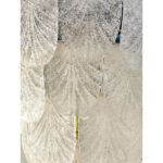 Italian White Graniglia “Petals” Murano Glass Chandelier - Image 4