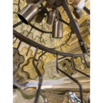 Mid Century Modern Italian Amber and Fumè "Tronchi" Murano Glass Chandelier by Simoeng - Image 3