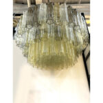Mid Century Modern Italian Amber and Fumè "Tronchi" Murano Glass Chandelier by Simoeng - Image 2