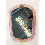 Venetian Pink Murano Glass Wall Mirror With “Torciglione” Torchon in Barovier Style - Image 5