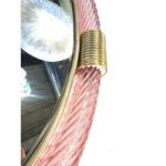 Venetian Pink Murano Glass Wall Mirror With “Torciglione” Torchon in Barovier Style - Image 2