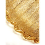 Venetian Traditional Amber Graniglia" Budino" Murano Glass Flush Mount in 70' Style - Image 4