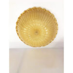 Venetian Traditional Amber Graniglia" Budino" Murano Glass Flush Mount in 70' Style - Image 3