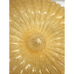 Venetian Traditional Amber Graniglia" Budino" Murano Glass Flush Mount in 70' Style - Image 2