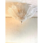 Venetian White-Graniglia Leaves Murano Glass Flush Mount - Image 2