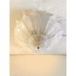 Venetian White-Graniglia Leaves Murano Glass Flush Mount - Image 3