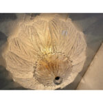Venetian White-Graniglia Leaves Murano Glass Flush Mount - Image 7