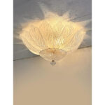 Venetian White-Graniglia Leaves Murano Glass Flush Mount - Image 6