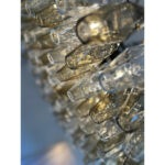 Contemporary Huge "Poliedro" Murano Glass Brunish Chandelier in Venini Style by Simoeng - Image 5