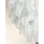 Contemporary Huge Venied-White Alabastro "Tronchi" Murano Glass Chandelier by Simoeng - Image 7