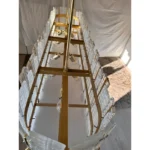 Contemporary Modern Italian "Tropical" Murano Glass Gold Chandelier by Simoeng - Image 7