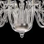 Huge Venetian Elegant Transparent “Curls” Murano Glass Chandelier - Image 7