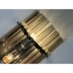 Contemporary Modern Smoked-Fumè Glass Pipes Wall Sconces-Set of Two - Image 5