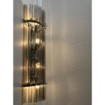 Contemporary Modern Smoked-Fumè Glass Pipes Wall Sconces-Set of Two - Image 6