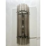 Contemporary Modern Smoked-Fumè Glass Pipes Wall Sconces-Set of Two - Image 7