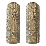 Contemporary Modern Smoked-Fumè“Crocodile” Murano Glass Wall Sconces - Image 6