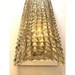 Contemporary Modern Smoked-Fumè“Crocodile” Murano Glass Wall Sconces-Set of Two - Image 4