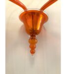 Contemporary Translucent Orange Murano Glass Wall Sconce in Deco’ Style - Image 4