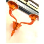 Contemporary Translucent Orange Murano Glass Wall Sconce in Deco’ Style - Image 3