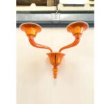 Contemporary Translucent Orange Murano Glass Wall Sconce in Deco’ Style - Image 2