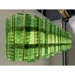 Green Contemporary Modern Italian "Tropical" Murano Glass Gold Chandelier by Simoeng - Image 7