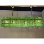 Green Contemporary Modern Italian "Tropical" Murano Glass Gold Chandelier by Simoeng - Image 5