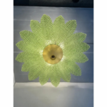 Green "leaves"Murano Glass Flush Mount - Image 7