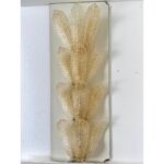 Huge Scenographic "VENETIAN" Wall Sconce in Amber Graniglia Leaves Murano Glass - Image 5
