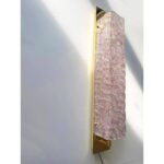 Luxury Gold Wall Sconces With Pink-Ametista "Graniglia" Murano Glass --Set of Two - Image 2