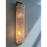 Luxury Gold Wall Sconces With Pink-Ametista "Graniglia" Murano Glass --Set of Two - Image 4