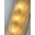 Luxury "VENETIAN" Scenographic Wall Sconces Whith Amber Graniglia Leaves Murano Glass - Image 4