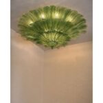 Monumental Imperial Luxury Venetian Green ” Leaves Graniglia” Murano Glass - Image 3