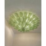 Monumental Imperial Luxury Venetian Green ” Leaves Graniglia” Murano Glass - Image 6