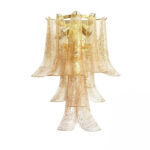 Transparent and Gold “Selle” Murano Glass Wall Sconce  by Simoeng