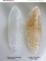 Luxury "VENETIAN" Scenographic Wall Sconce Whith Amber Graniglia Leaves Murano Glass - Image 5