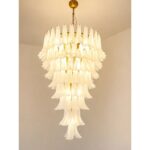 Contemporary imperial Frosted “Selle” Murano Glass Chandelier - Image 3