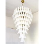 Contemporary imperial Frosted “Selle” Murano Glass Chandelier - Image 5