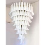 Contemporary imperial Frosted “Selle” Murano Glass Chandelier - Image 2
