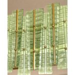 Contemporary Modern Italian Green“Tropical” Murano Glass Gold Round Chandelier by Simoeng - Image 3